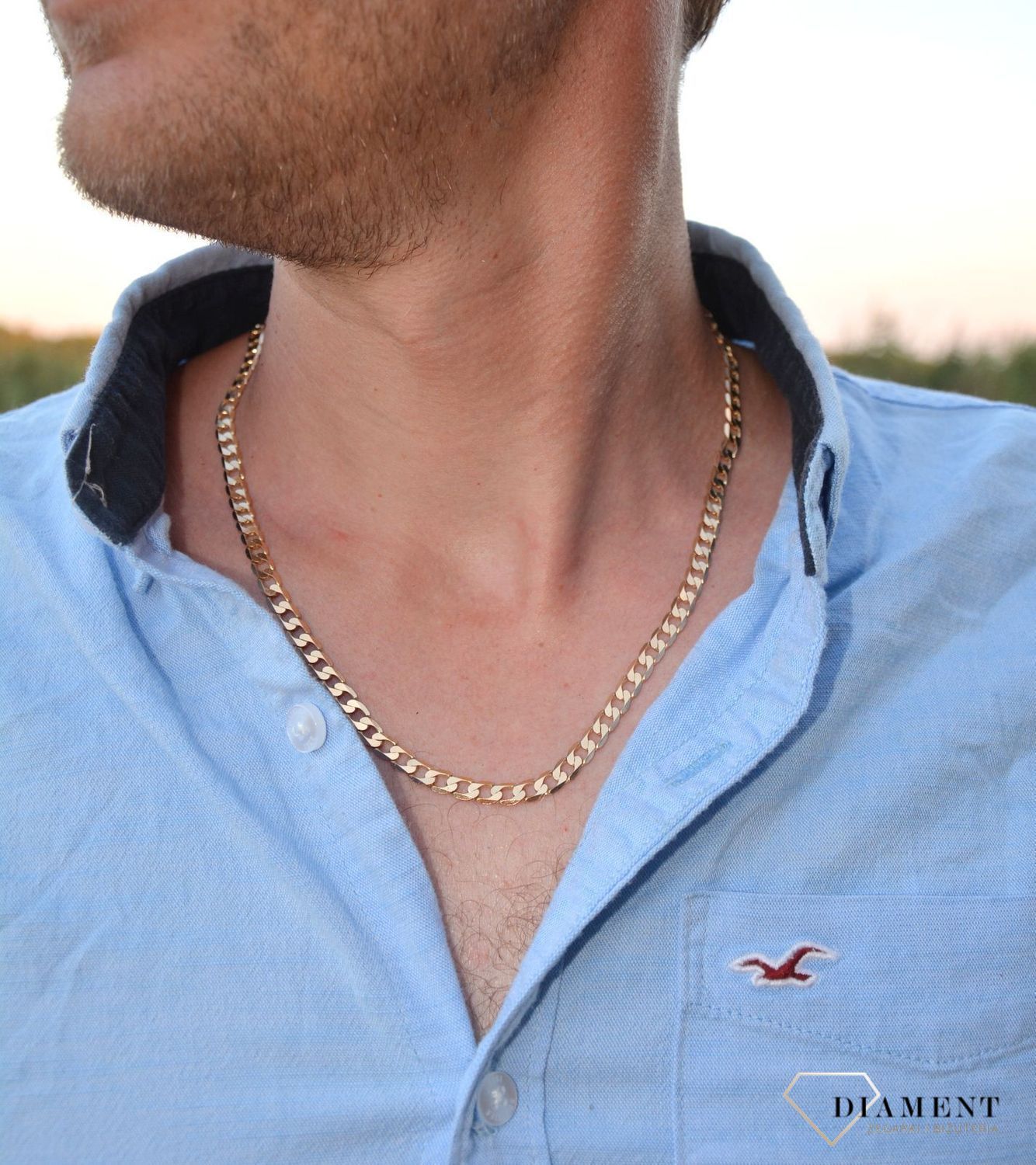 Złoty łańcuszek 585 gruba pancerka 1102-140 (2).jpg